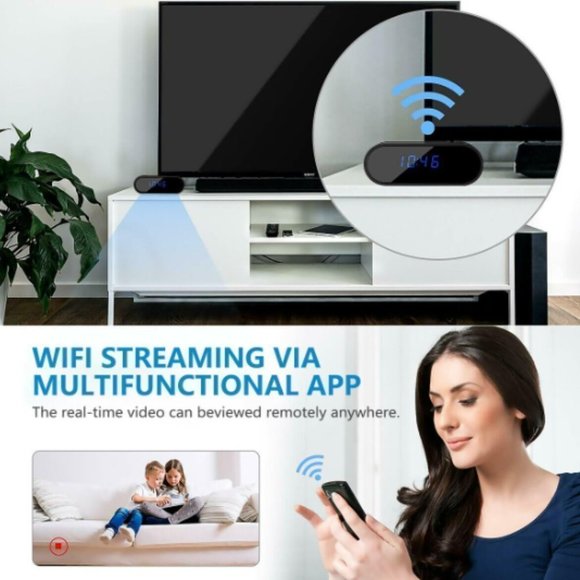 Spy Camera WiFi Hidden Wireless Night Vision Security Nanny Cam HD 1080P Alarm - Picture 4 of 9